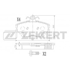 BS-1365 ZEKKERT Комплект гальмівних колодок дисковий гальм