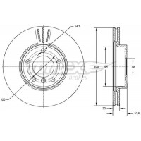 TX 72-85 TOMEX Brakes Гальмівний диск