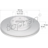 109 523 TOPRAN Гальмівний диск