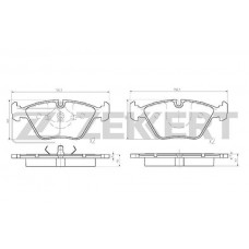 BS-1210 ZEKKERT Комплект гальмівних колодок дисковий гальм