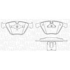 363916060583 MAGNETI MARELLI Комплект гальмівних колодок дисковий гальм