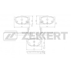 BS-2856 ZEKKERT Комплект гальмівних колодок дисковий гальм