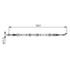 1 987 482 376 BOSCH Тросик, cтояночный тормоз