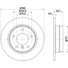8DD 355 102-601 HELLA Гальмівний диск