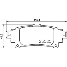 MDB3720 MINTEX Комплект гальмівних колодок дисковий гальм