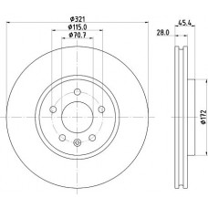 8DD 355 132-171 HELLA Гальмівний диск