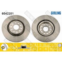 6042201 GIRLING Гальмівний диск