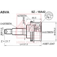 SZ-18A42 ASVA Шарнирный комплект, Привідний вал