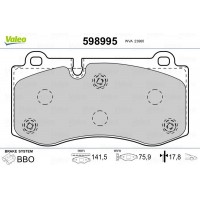 598995 VALEO Комплект гальмівних колодок дисковий гальм