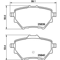 8DB 355 020-991 HELLA PAGID Комплект гальмівних колодок дисковий гальм