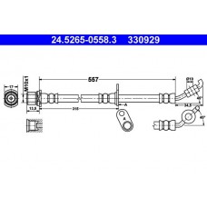 24.5265-0558.3 ATE Гальмівний шланг