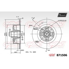 871506 MAXTECH Гальмівний диск