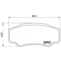 P 23 093 BREMBO Комплект гальмівних колодок дисковий гальм