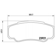 P 23 093 BREMBO Комплект гальмівних колодок дисковий гальм