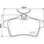 P 06 102 BREMBO Комплект гальмівних колодок дисковий гальм