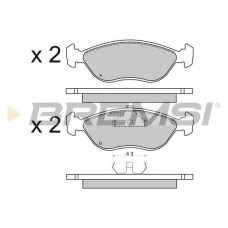 BP2656 BREMSI КомплеК т гальмівних колодок, дискове гальмо