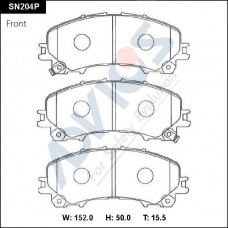 SN204P ADVICS Комплект гальмівних колодок дисковий гальм