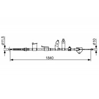 1 987 482 653 BOSCH Тросик, cтояночный тормоз