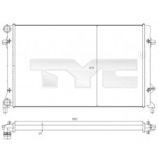 702-0025 TYC Радіатор охолодження двигуна