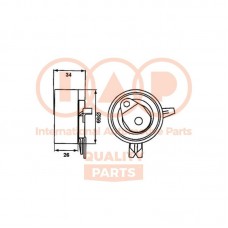 Натяжний ролик ремінь ГРМ IAP QUALITY PARTS 127-09040