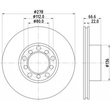 MDC213 MINTEX Гальмівний диск