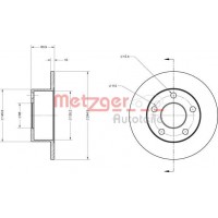 6110017 METZGER Гальмівний диск