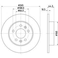 8DD 355 103-531 HELLA Гальмівний диск