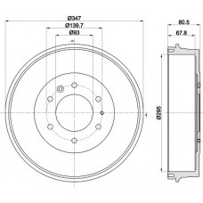 8DT 355 301-831 HELLA PAGID Гальмівний барабан