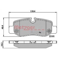 1170894 METZGER Комплект гальмівних колодок дисковий гальм