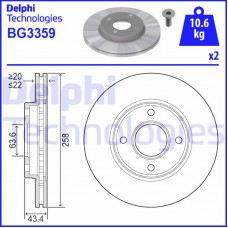 BG3359 DELPHI Гальмівний диск