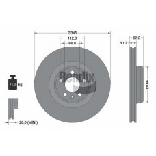 BDS1574HC BENDIX Braking Гальмівний диск