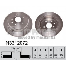 N3312072 NIPPARTS Гальмівний диск