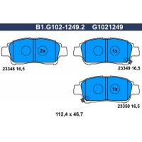 B1.G102-1249.2 GALFER Комплект гальмівних колодок дисковий гальм