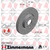 250.1360.52 ZIMMERMANN Гальмівний диск