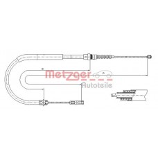 11.6026 METZGER Тросик, cтояночный тормоз