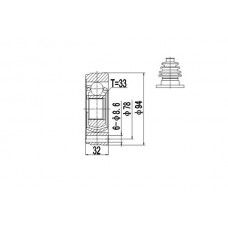 DCV603008 DYNAMATRIX Шарнирный комплект, Привідний вал