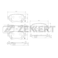 BS-3018 ZEKKERT КомплеК т гальмівних колодок, дискове гальмо