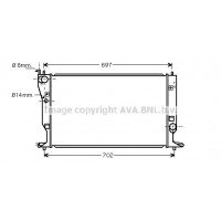 TO2399 AVA QUALITY COOLING Радіатор охолодження двигуна