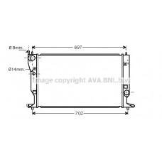 TO2399 AVA QUALITY COOLING Радіатор охолодження двигуна