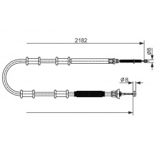 1 987 482 594 BOSCH Тросик, cтояночный тормоз