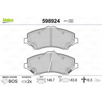 598924 VALEO Комплект гальмівних колодок дисковий гальм