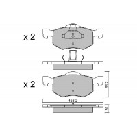 BPMZ-1908 AISIN Комплект гальмівних колодок дисковий гальм