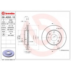 09.A352.10 BREMBO Гальмівний диск