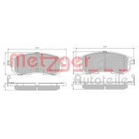 1170851 METZGER Комплект гальмівних колодок дисковий гальм