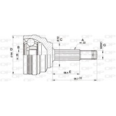 CVJ5389.10 OPEN PARTS Шарнирный комплект, Привідний вал