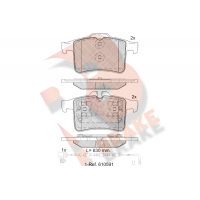 RB1981-202 R BRAKE Комплект гальмівних колодок дисковий гальм