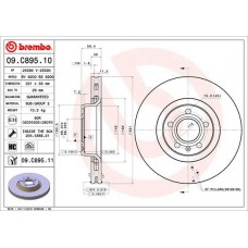 09.C895.11 BREMBO Гальмівний диск