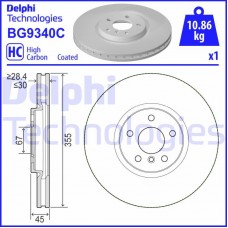 BG9340C DELPHI Гальмівний диск