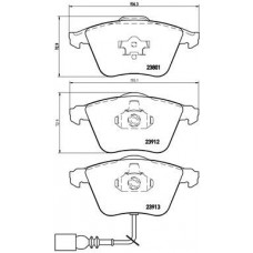 P 85 079 BREMBO Комплект гальмівних колодок дисковий гальм