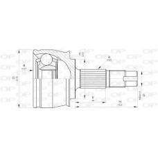 CVJ5291.10 OPEN PARTS Шарнирный комплект, Привідний вал